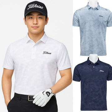 TITLEIST カモフラージュジャカード メンズゴルフウェア TMPMS114J 144113877 [P]