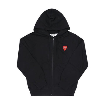 Comme Des Garcons Hooded Sweatshirt AX-T294-051 1 Play Red Double Heart Patch 144768423 [P]