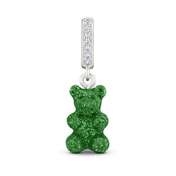 CRYSTAL HAZE JEWELRY Kristallhaze Nostalgie Haribo Bär Grüner Haze Silber Cubic Anhänger Damen Charm 41549913 [P]