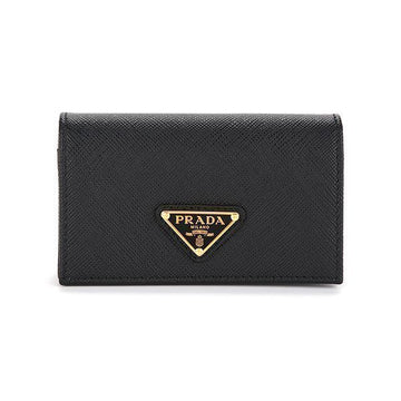 PRADA カードケース 1MC122 QHH F0002 サフィアーノ 三角ロゴ ブラック 女性用カードケース 44728377 [P]
