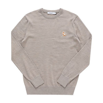 MAISON KITSUNE Strickwaren KM00501KT1036 H250 Chellax Fuchs Patch Herrenpullover 51578111 [P]