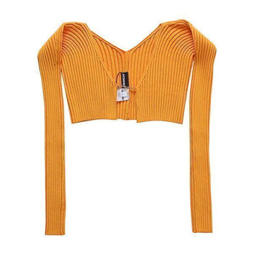 JACQUEMUS Cardigan La Maïu Logo Charm Mikrokurz Damen-Cardigan 213KN108-2190 710 51592979 [P]