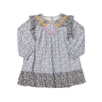 LOUISE MISHA ララ パッチワーク フローラル キッズワンピース GRI-W23-S0126 62291108 [P]
