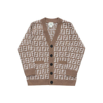 Fendi Cardigan JUG054 AOBG F1M09 FF Jacquard Wool Kids Cardigan AOBG F1M09 63008996 [P]