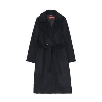 MaxMara Bicolor Belted Wool Coat 149599397 [P]