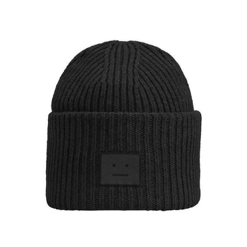 Acne Studios Beanie with Face Logo Patch 154051491 [P]