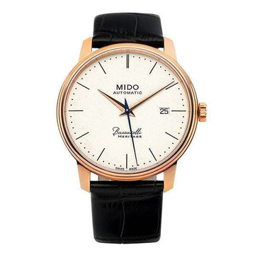 MIDO 時計 M027.407.36.260.00 バロンチェリ ヘリテージ スリム メンズ レザー ウォッチ 155076441 [P]