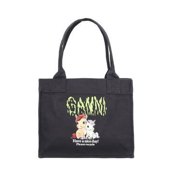 Ganni Large Easy Tote Bag with Pony Print 155526125 [P]