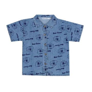 Bobo Choses Shirt B126AC037 461 Pickles The Dog Denim Kids Shirt 155714435 [P]