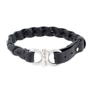 Salvatore Ferragamo Gancini Braided Leather Men's Bracelet 157314632 [P]