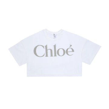 CHLOE ロゴ クロップ キッズ半袖Tシャツ 157374590 [P]
