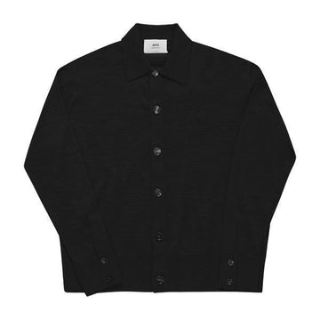 AMI Tone-on-Tone Heart Logo Cardigan 79553535 [P]
