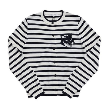 MAISON KITSUNE Cardigan aus Fox-Intarsien HMW00502KT1102 S492 83147639 [P]