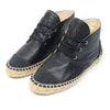CHANEL Damen Espadrilles 35 aus schwarzem Lammleder mit CC-Logo 158336470 [P]