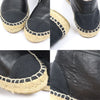 CHANEL Damen Espadrilles 35 aus schwarzem Lammleder mit CC-Logo 158336470 [P]