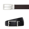 ZEGNA Schwarzer dunkelbrauner logo Wendegürtel 45278419 [P]