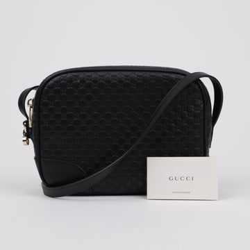 Gucci Microshima GG Leather Disco Bag Black 157970971 [P]