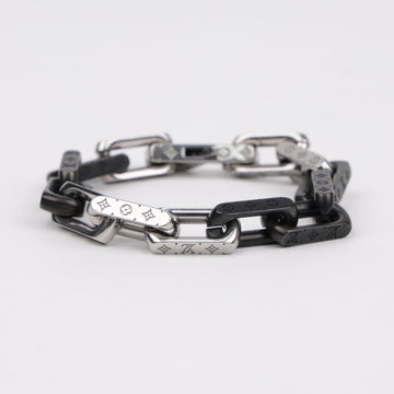 LOUIS VUITTON Monogram Kettenarmband Schwarz Silber 158093341 [P]