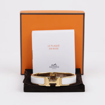 Hermes Clickashu PM Bracelet Blanc Gold 158093350 [P]