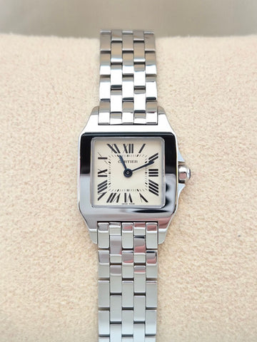 CARTIER Santos Dumont Steel Weiß 08 Jahr (2698) Zustand A 158337105 [P]