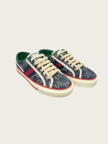 GUCCI Denim Blau Dreispur Tennis Sneaker 1977 158337169 [P]