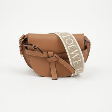 LOEWE Gate Mini Soft Calfskin Jacquard Dual Bag Tan 157971733 [P]