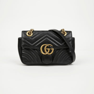 GUCCI Mini-Ledertasche GG Marmont Schwarz 158093383 [P]