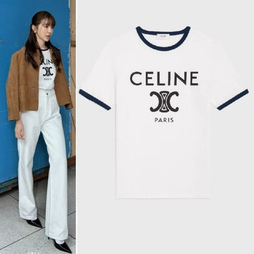 CELINE T-Shirt aus Baumwolljersey mit kurzem Arm 671Q 2X872 01NB 158339696 [P]