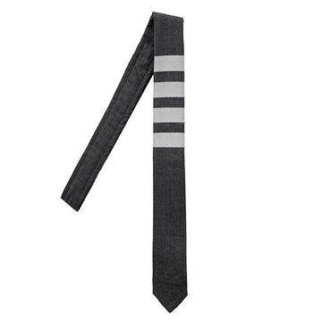 THOM BROWNE 4-Bar Klassische Wollkrawatte in Mittelgrau 158340092 [P]