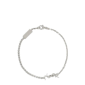 SAINT LAURENT Palladium Monogram Cassandra Kristallarmband 712345 Y1526 8162 158340104 [P]