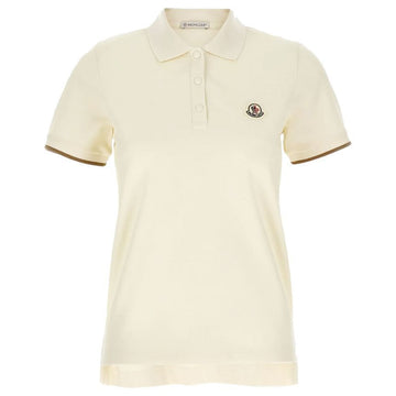 Moncler Logo Patch Polo T-Shirt Ivory K1 093 8A000 01 84720 034 126459598 [P]