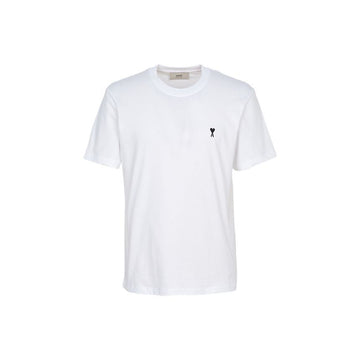 AMI 26SS Black Heart Logo Embroidered T-Shirt White HTS346 724 100 158346205 [P]