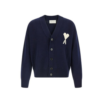 AMI Heart Logo Wool Cardigan 158346214 [P]