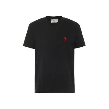 AMI Heart-Logo Stickerei T-Shirt Schwarz 158346218 [P]