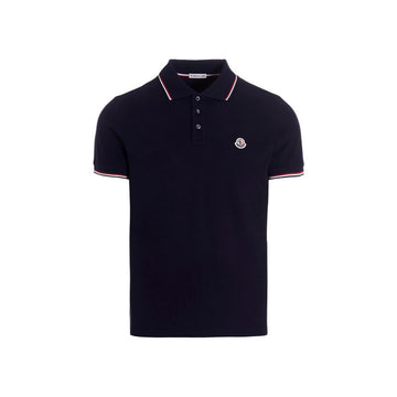 MONCLER Logo-Patch Dreistreifen PK T-Shirt navy 158346438 [P]