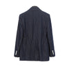 MaxMara Blue Women's Double Breasted Cotton Blend Chambray Blazer 268704 30602858 [P]