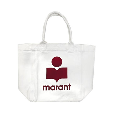 Isabel Marant Yankee Tote Bag Shoulder Bag White Red Logo 149558521 [P]