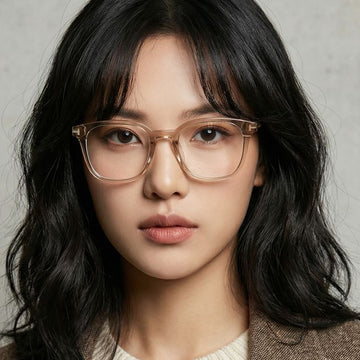 TOM FORD Bluelight-Blockierende Brille TF5995KB 045 Luxus Transparente Braune Quadratische Fassung 145813487 [P]