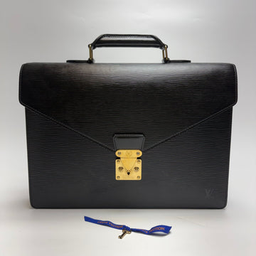 Louis Vuitton Serviette Epi Briefcase Black Unisex (Grade A) 158357934 [P]