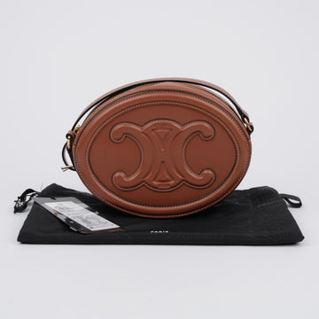 Celine Triomphe Oval Crossbody Bag Tan 157911322 [P]