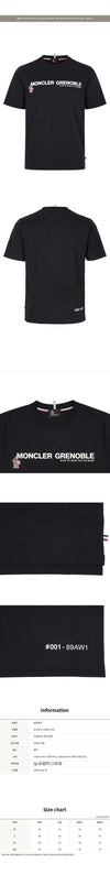 MONCLER Grenoble Logo T-Shirt 26SS Schwarz 8C00017 89AW1 999 157549454 [P]