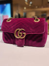 GUCCI Marmont Matelassé Samt Mini Schultertasche 446744 158359976 [P]
