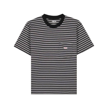 DANTON Damen Kurzarm T-Shirt mit Taschen in Kohlenstofffarben und Schwarz Multi SS26 158359996 [P]