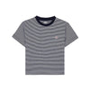 DANTON C0408 CVT NAVY X WHITE SS26 女性用 半袖 クロップ Tシャツ 158360005 [P]