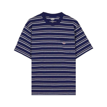 Danton Short Sleeve Pocket T-Shirt NAVY X BEIGE MULTI SS26 158360012 [P]