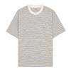 DANTON C0198 TCB イエロー × ホワイト マルチ SS26 メンズ 半袖 ポケット Tシャツ 158360159 [P]