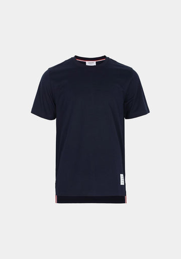 Thom Browne Navy Side Slit T-Shirt 125258613 [P]