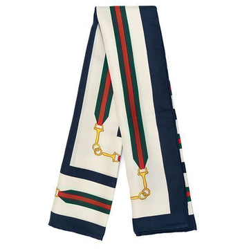 Gucci Interlocking G Horsebit Silk Scarf 626781-3G001-9200 71799849 [P]