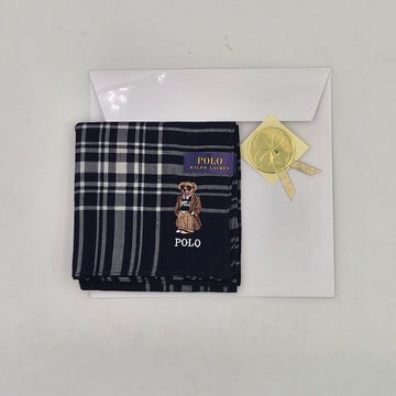 Polo Ralph Lauren Check Towel Handkerchief with Bear Embroidery 158360914 [P]