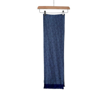 Hermes Chandal Check Silk Reversible Scarf Muffler Blue Grey 158361026 [P]